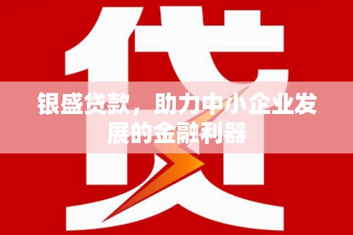 石棉银盛贷款，助力中小企业发展的金融利器