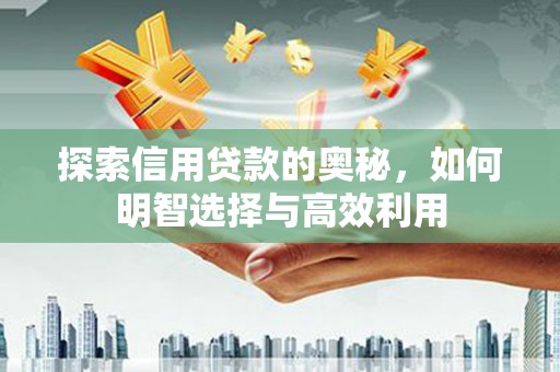 石棉探索信用贷款的奥秘，如何明智选择与高效利用