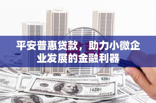 石棉平安普惠贷款，助力小微企业发展的金融利器