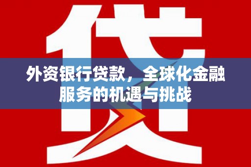 石棉外资银行贷款，全球化金融服务的机遇与挑战